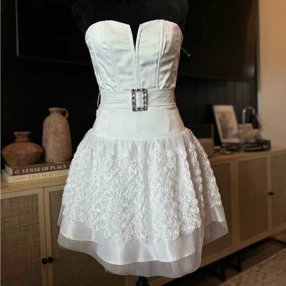 Vintage Jessica McClintock for Gunne Sax tulled roses mini dress - Picture 7 of 14